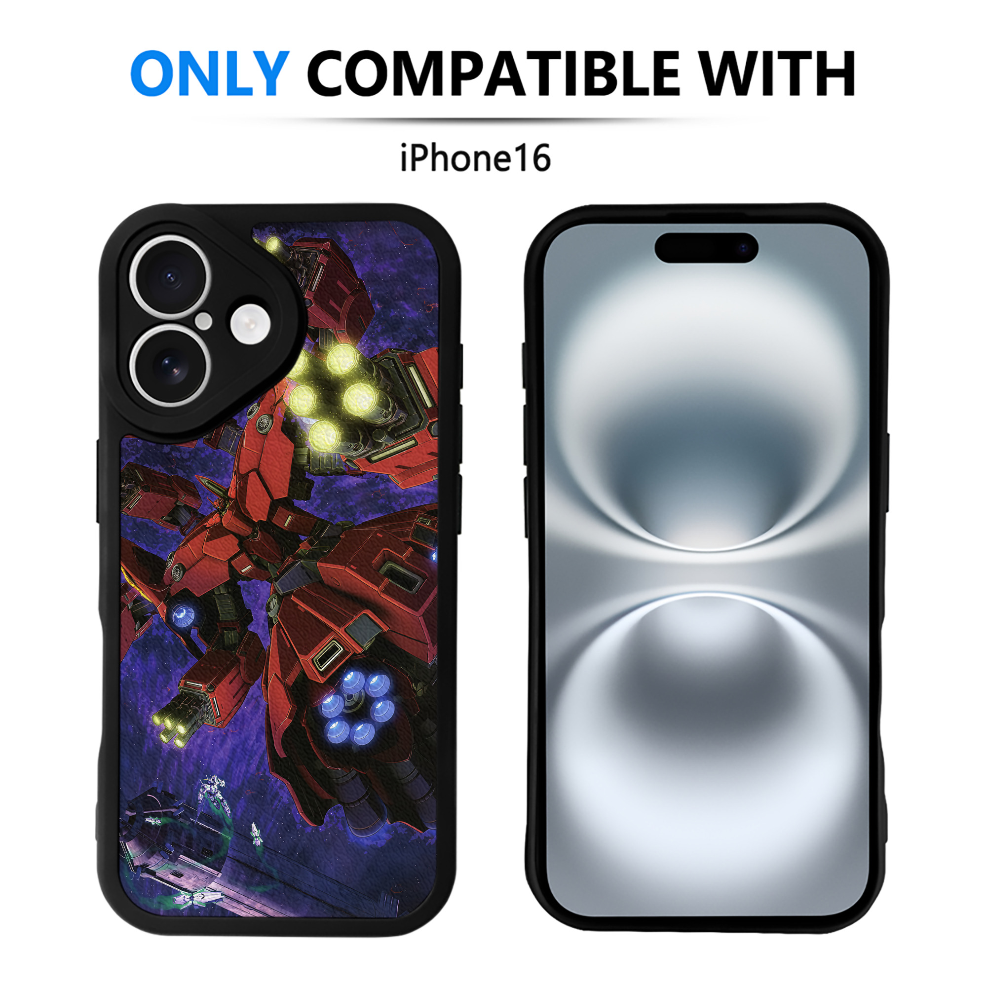 （画像用） 機動戦士ガンダム Mobile Suit Gundam 【iPhone 16シリーズ対応】シリコンスマホケース（レザー調） 材質：シリコン